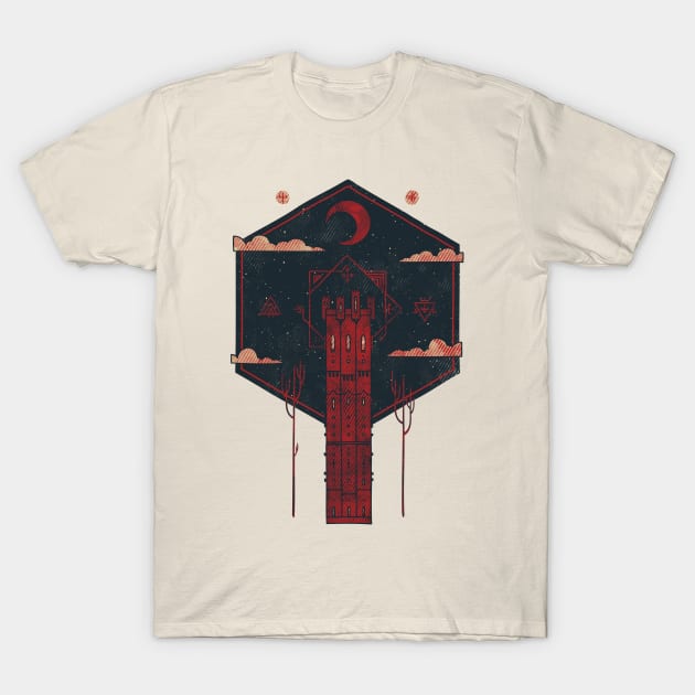 The Crimson Tower T-Shirt by againstbound
